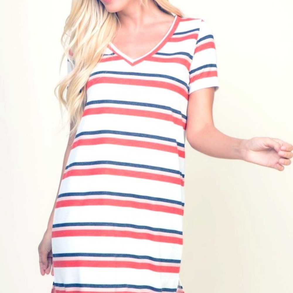 a.gain striped dress